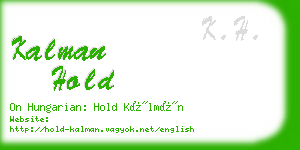 kalman hold business card